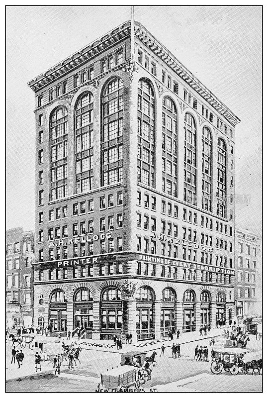 纽约古董黑白照片:A. H. KELLOGG'S印刷厂